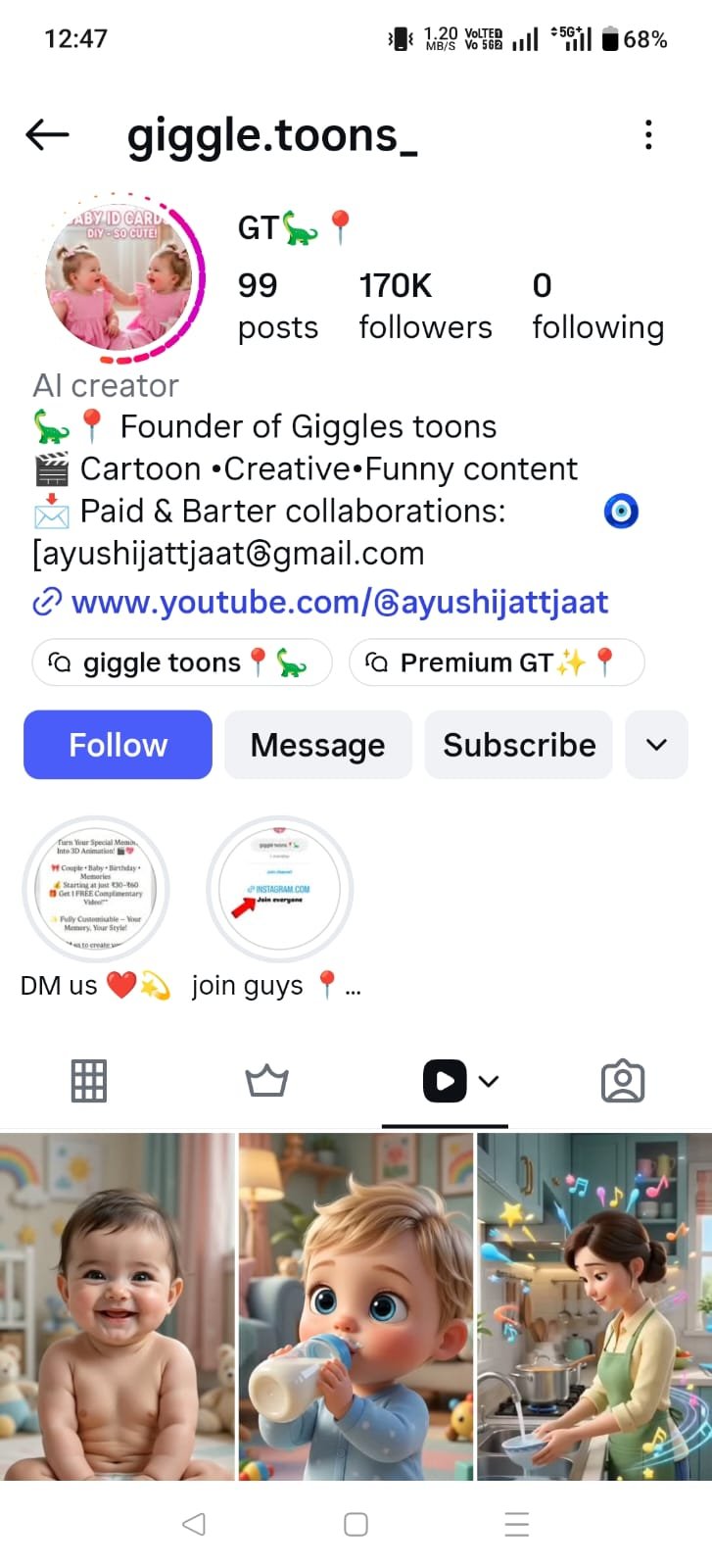 Creator growth example 1